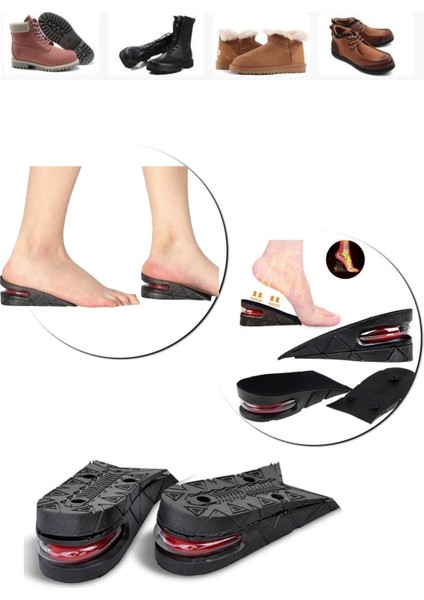 5 cm Tam Boy Uzatıcı Tabanlık Hava Yastıklı Ayakkabı Tabanlığı Gizli Topuk Boy Yükseltici ( Çift ) fırsatları
