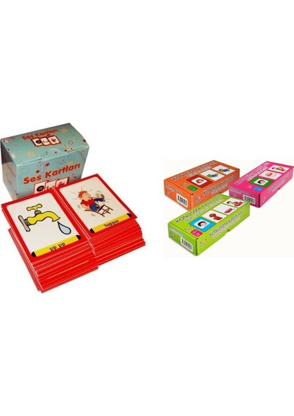 Ses Kartları ve Konuşma Kartları (3 Lü Set) Tolam 4 Set