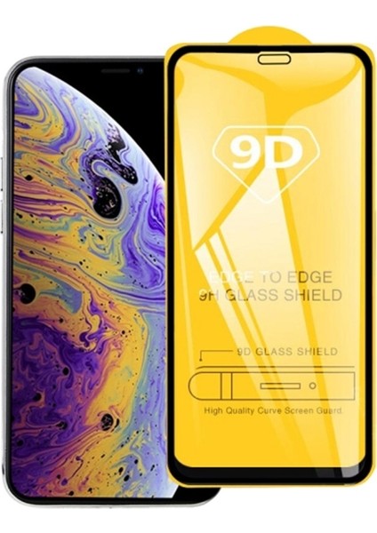 Apple iPhone 11 Pro Max -Xs Max 6.5 9d Full Glue Tempered Cam Ekran Koruyucu Siyah