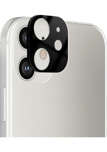 Apple iPhone 12 6.1 3D Full Kaplama Tempered Cam Kamera Koruyucu