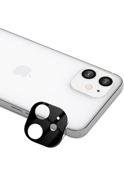 Apple iPhone 12 6.1 3D Full Kaplama Tempered Cam Kamera Koruyucu