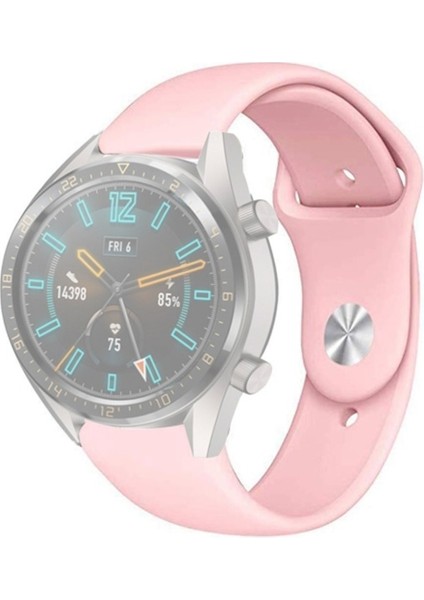 22 mm Gear S3 Watch 4 -Gt2 GT2E 46 mm Kayış,kordon Watch Active 2 22 mm Silikon Kayış Kordon Pembe