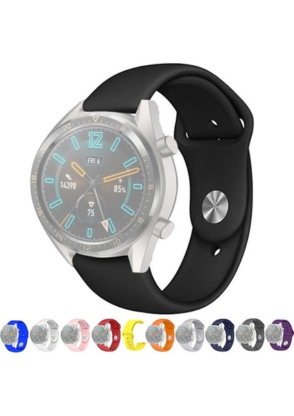 22 mm Gear S3 Watch 4 -Gt2 GT2E 46 mm Kayış,kordon Watch Active 2 22 mm Silikon Kayış Kordon Mor fiyatları
