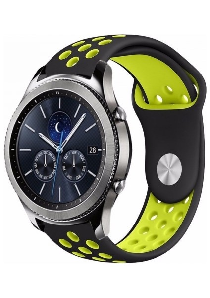 20 mm Kordon Kayış Gear S2,R600 Watch S4 42 mm,HUAWEI Watch GT,20 mm Kordon Kayış Yeşil