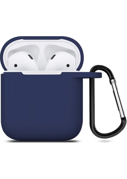 Apple Airpods Silikon Kılıf Lacivert