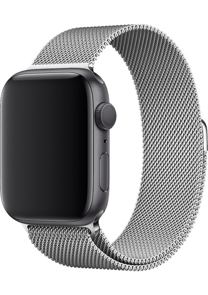 Apple Watch Uyumlu Seri 6 5 4 3 2 42-44MM Milano Loop Çelik Örme Kordon