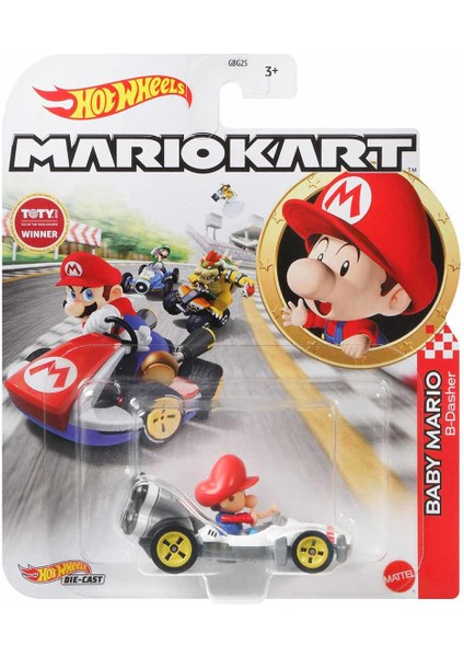 Hot Wheels Mario Kart Karakter Araçlar GBG25 - Baby Mario - B-Dasher fırsatları