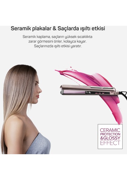 AR5062 Bellisima Creativity Glossy Saç Düzleştiricisi - Pembe