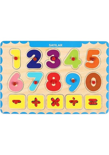 Ahşap Tutmalı Eğitici 2 Adet Yapboz Puzzle Seti