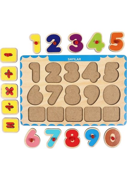 Ahşap Tutmalı Eğitici 2 Adet Yapboz Puzzle Seti