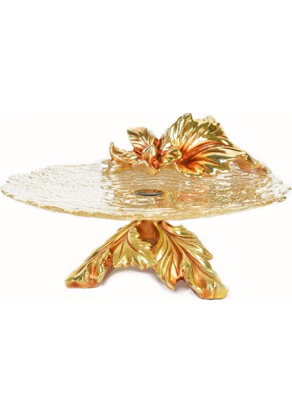 Meşe Amber Gold Ayaklı Çiçek Meyvelik