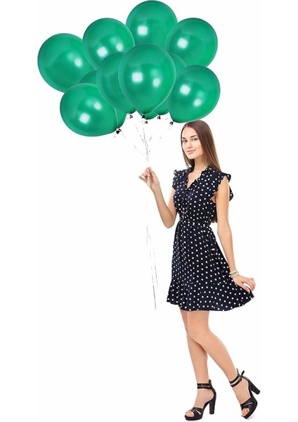 Yeşil Renk Metalik Balon 5 Adet ( 5'li Paket) fiyatları