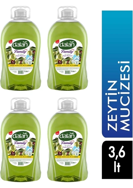 Family Sıvı Sabun Zeytin Mucizesi 4 X 3600 Ml