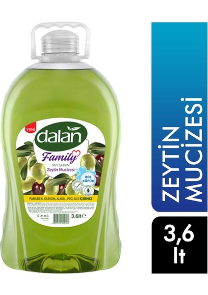 Family Sıvı Sabun Zeytin Mucizesi 4 X 3600 Ml