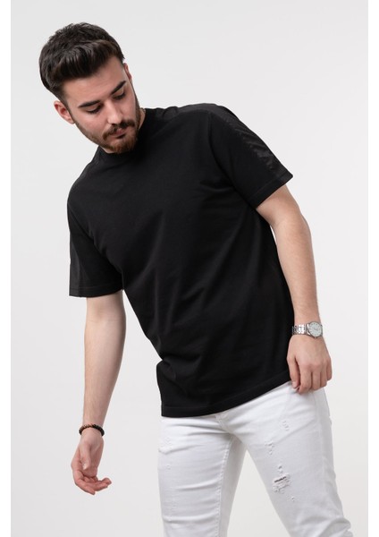 Sıfır Yaka Oversize Erkek T-Shirt