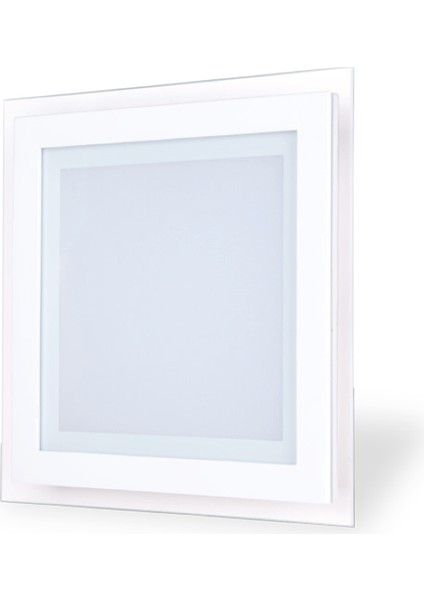 6 W 6500k 510lm Sıva Altı Camlı Led Panel Kare Beyaz Işık