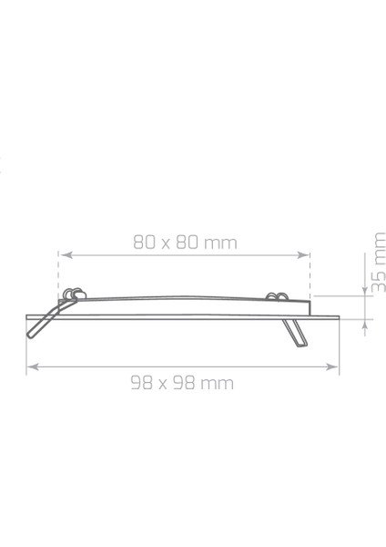 6 W 6500k 510lm Sıva Altı Camlı Led Panel Kare Beyaz Işık fiyatları