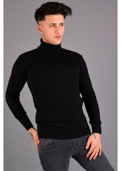 Boğazlı Kazak KC-0170 - Siyah