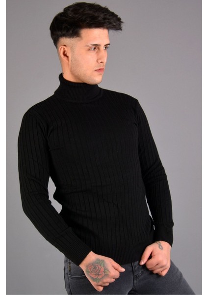 Boğazlı Kazak KC-0170 - Siyah fiyatları