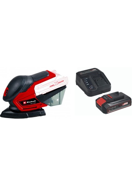 Te-Os 18/150 Akülü Üçgen Zımpara 2.5AH Starter Kit