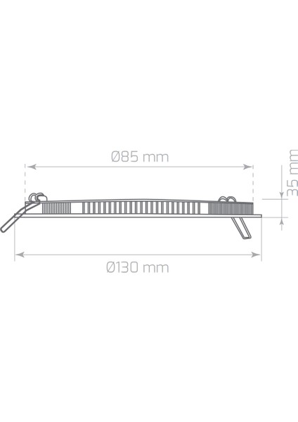 10W 3000K 850LM Sıva Altı Camlı LED Panel(Yuvarlak)-Sarı Işık+Kademeli Mavi Işık
