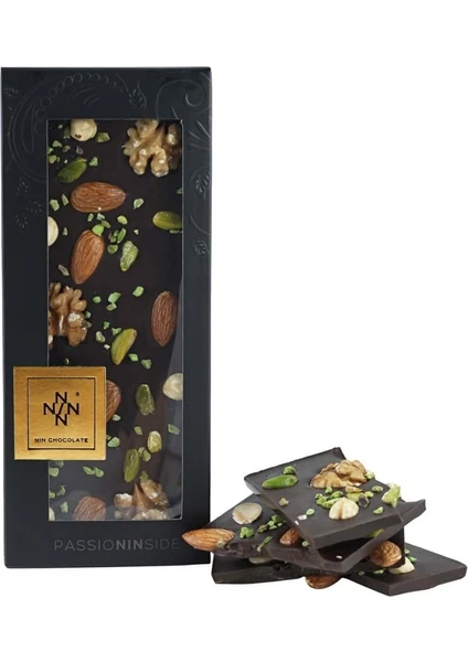 Nin Chocolate Kuruyemişli Çikolata Rüyası Bitter Tablet Çikolata 143G