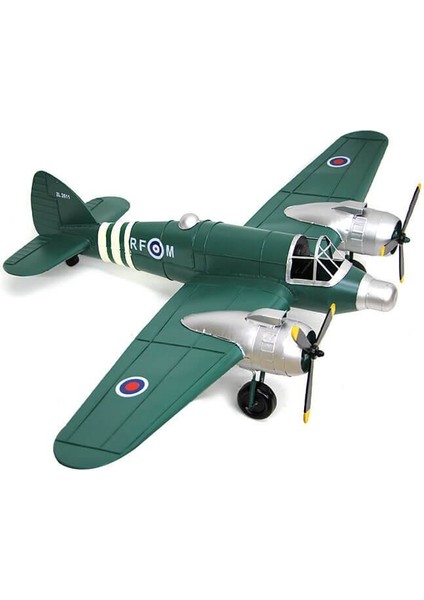 Dekoratif Metal Uçak Vintage Ev Ofis Hediyelik Savaş Uçağı