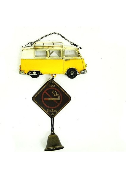 Dekoratif Metal Kapı Rüzgar Çanı Minibüs Lütfen Sessiz Olunuz