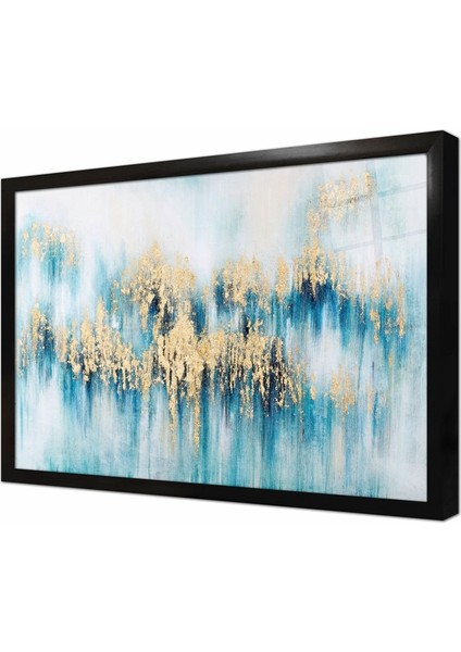 Soyut Çerçeveli Cam Tablo
