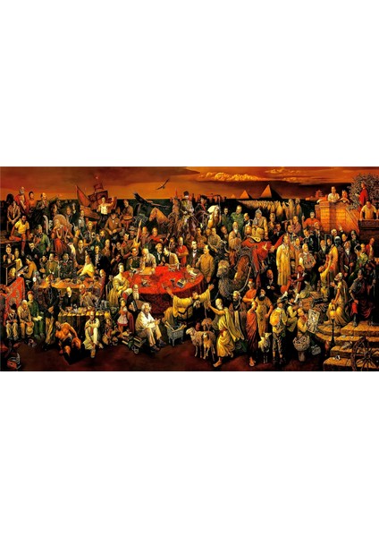 103 Ünlü Atatürk ile Birlikte Çerçeveli Cam Tablo