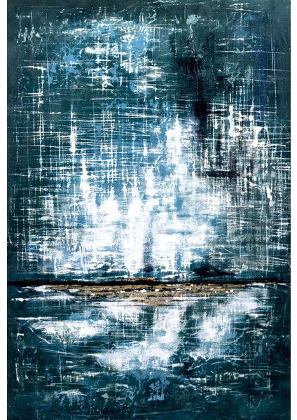 Soyut Manzara Çerçeveli Cam Tablo fiyatları