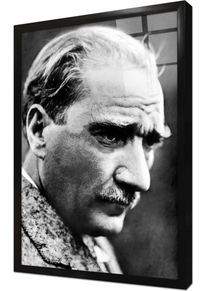 Atatürk Portresi Çerçeveli Cam Tablo