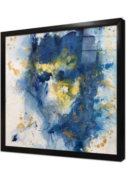 Soyut Çerçeveli Cam Tablo