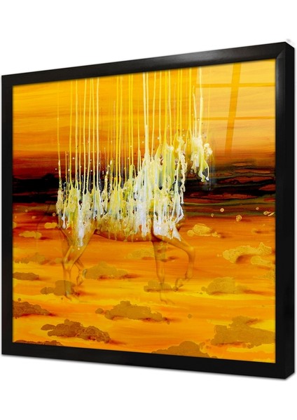 Modern At Çerçeveli Cam Tablo