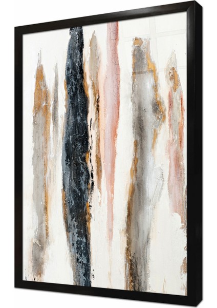 Soyut Çerçeveli Cam Tablo