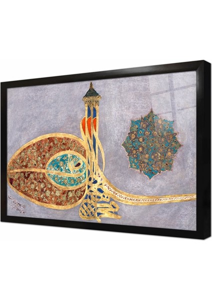 Osmanlı Tuğrası Çerçeveli Cam Tablo