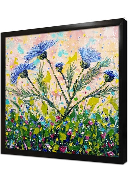 Karanfiller Çerçeveli Cam Tablo