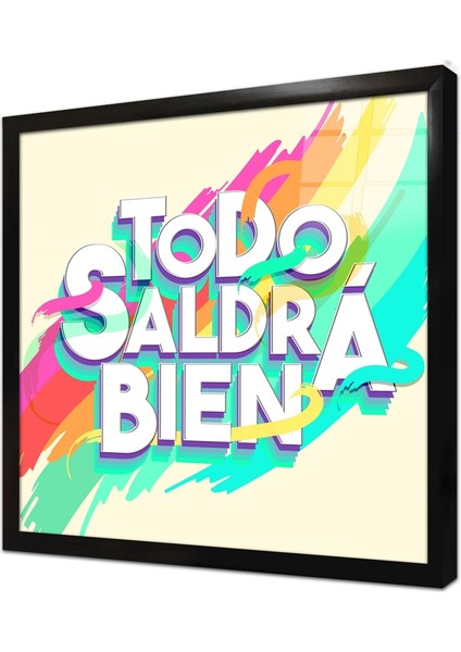 Özlü Sözler Çerçeveli Cam Tablo