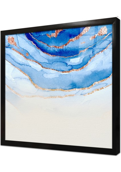 Soyut Çerçeveli Cam Tablo
