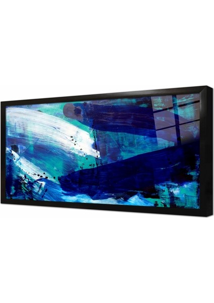 Soyut Çerçeveli Cam Tablo