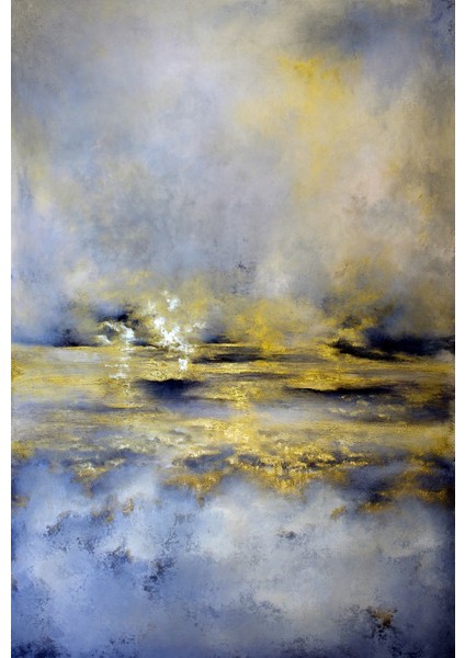 Soyut Manzara Çerçeveli Cam Tablo fiyatları