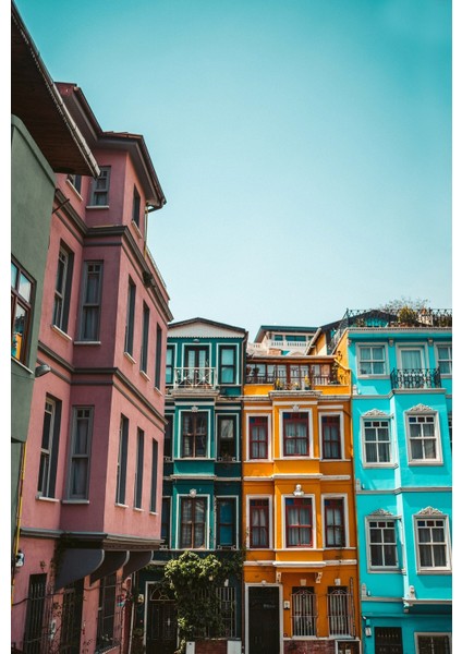 Balat Evleri Çerçeveli Cam Tablo fiyatları