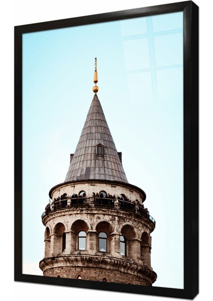 Galata Kulesi Istanbul Çerçeveli Cam Tablo