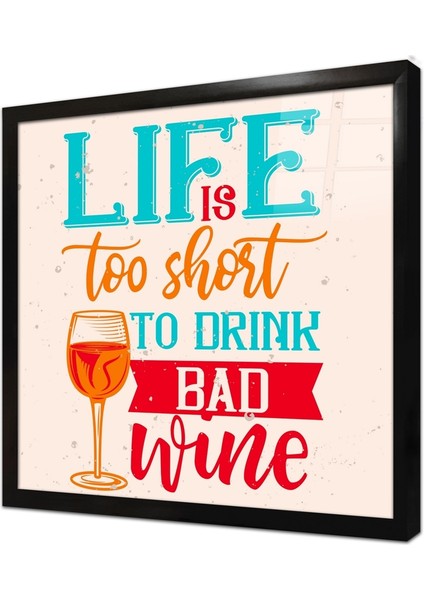 Özlü Sözler Çerçeveli Cam Tablo