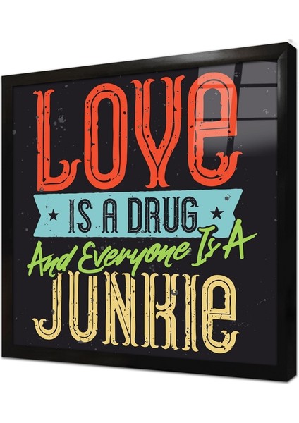 Özlü Sözler Çerçeveli Cam Tablo