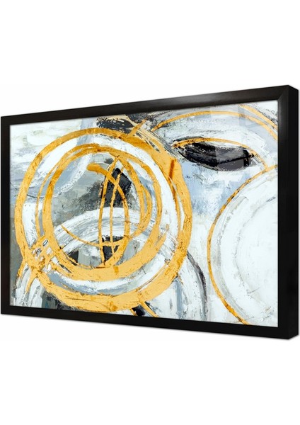 Soyut Çerçeveli Cam Tablo