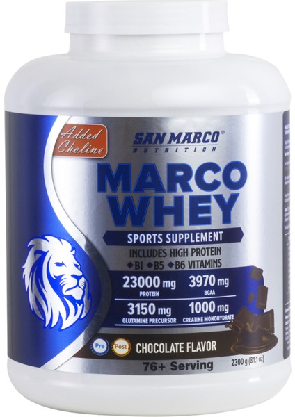 Sanmarco Nutrition Marco Whey Protein Tozu Çikolata Aromalı 2300 gr