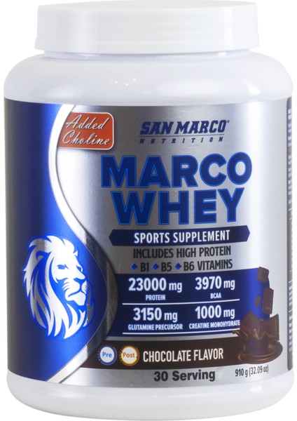 Sanmarco Nutrition Marco Whey Protein Tozu Çikolata Aromalı 910 gr