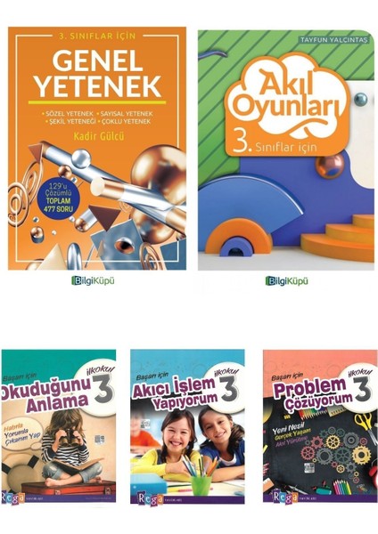 Tudem Yayınları 3. Sınıf Genel Yetenek +Akıl Oyunları + Okuduğunu Anlama +Akıcı İşlem +Problem Seti