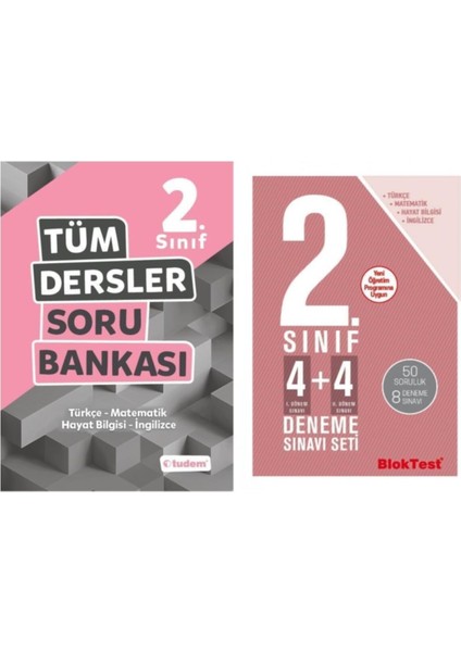 2. Sınıf Tüm Dersler Soru Bankası Tudem Yayınları + Bloktest Deneme Sınavı